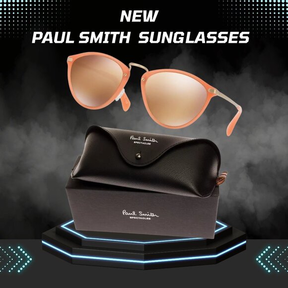 Authentic PAUL SMITH sunglasses MATTE CORAL W/GOLD MIRROR 54 mm - Picture 1 of 3